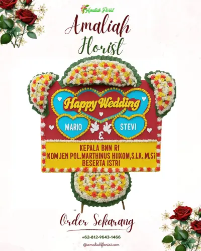 Karangan Papan Bunga Pernikahan tlogosari kulon